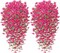 4 Pack Artificial Hanging Orchid Flowers for Outdoor UV Resistant Fake Hanging Plants Faux Flower Bouquet Trailing Vines for Home Garden Wall Porch Patio Wedding Party Decoration (4, Rose Red)
